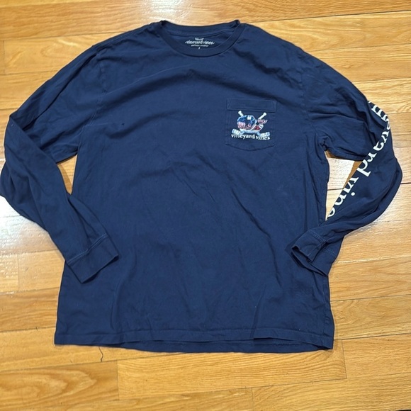 Vineyard Vines Other - Vineyard Vines Hockey Ice Blue Navy Long Sleeve Whale